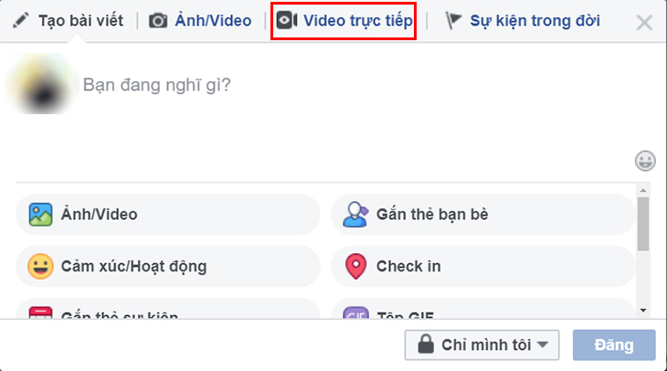 Phát trực tiếp trên Facebook 
